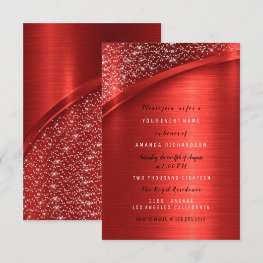 Marsala Burgundy Glitter Vrijgezellenfeest Birthda Kaart (Voorkant / Achterkant)