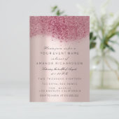 Marsala Burgundy Maroon Roos Gol Bridal Sweet 16th Kaart (Staand voorkant)