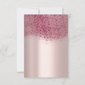 Marsala Burgundy Maroon Roos Gol Bridal Sweet 16th Kaart (Achterkant)