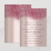 Marsala Burgundy Maroon Roos Gol Bridal Sweet 16th Kaart (Voorkant / Achterkant)