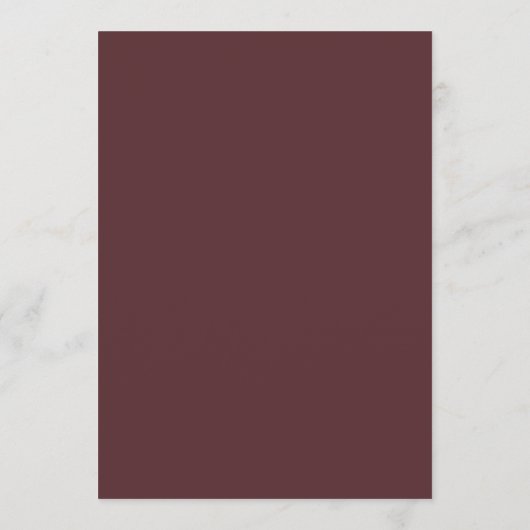 Marsala Burgundy Peach Waterverf Floral Menu (Achterkant)