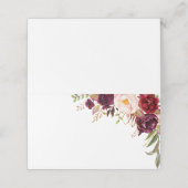 Marsala Burgundy Place Cards Plaatskaartje (Buitenkant ongevouwen)