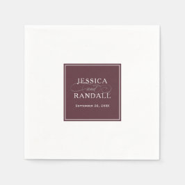 Marsala Burgundy Red Classic Elegance Wedding Servet