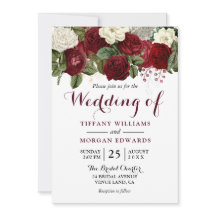 Marsala Burgundy Red Roses Herfst Spring Wedding