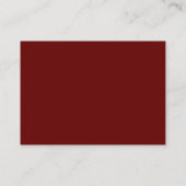 Marsala Burgundy Wedding Accommodations Informatiekaartje (Achterkant)