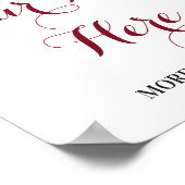  Marsala Burgundy Wine Red Sign Decor Poster (Hoek)