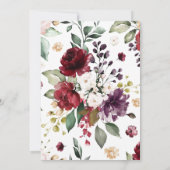 Marsala & Burgundy Wreath 60th Birthday Invitation Kaart (Achterkant)