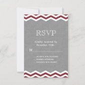Marsala Chevrons op Gray RSVP (Voorkant)