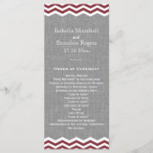 Marsala Chevrons over het grijze weddenschapsprogr Programmakaart (Voorkant)
