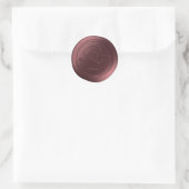 Marsala Dubbel Monogram Faux Wax Seal Stickers (Tas)