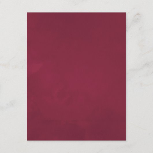 Marsala en blozende bloemige details voor trouwgas informatiekaartje (Achterkant)