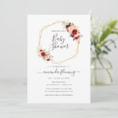 Marsala en Blush Boho Geometrische Baby Shower Kaart (Staand voorkant)