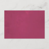 Marsala en Blush Floral Bridal Display Shower Informatiekaartje (Achterkant)