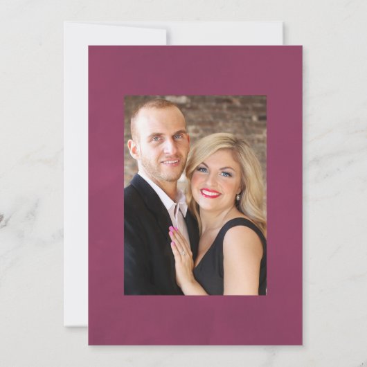 Marsala en Blush Floral Wedding Photo Save The Date (Achterkant)