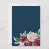 Marsala en Blush Pink Floral Vrijgezellenfeest Kaart (Achterkant)