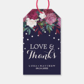 Marsala en Bourgogne op marinelastie en Bedankt br Cadeaulabel (Achterkant)