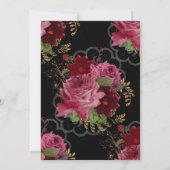 Marsala en Gold Floral Virtual Drive met douche Kaart (Achterkant)