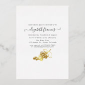 Marsala en Gold Italy Vrijgezellenfeest Folie Uitnodiging (Achterkant)