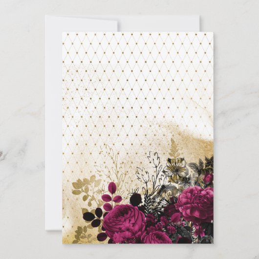 Marsala en Goud Vrijgezellenfeest per Mail Kaart (Achterkant)