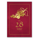 Marsala en goud wijnproeverij kaart (Achterkant)