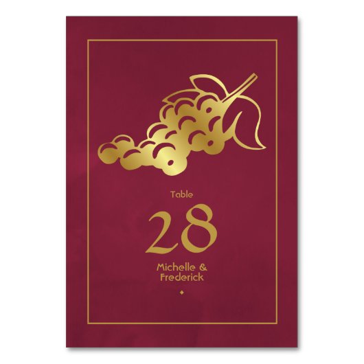 Marsala en goud wijnproeverij kaart (Voorkant)