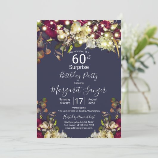 Marsala en Ivory Waterverf Rozen Kaart (Staand voorkant)