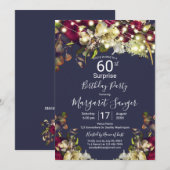 Marsala en Ivory Waterverf Rozen Kaart (Voorkant / Achterkant)