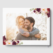 Marsala en Pink Floral Bruiloft Gastenboek (Achterkant)