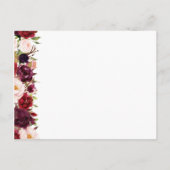 Marsala en Pink Floral Wedding Advice Kaarten (Achterkant)