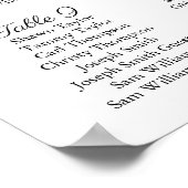 Marsala en Pink Floral Wedding Seating Chart Poster (Hoek)