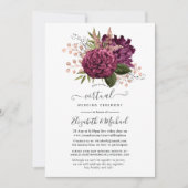 Marsala en Roos Gold Floral Virtual Wedding Kaart (Voorkant)