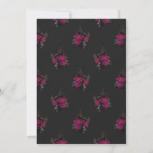Marsala en Roos Gold Floral Virtual Wedding Kaart (Achterkant)