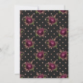 Marsala en Roos Gouden Bloemendouche per Mail Kaart (Achterkant)