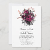 Marsala en Rose Goud Bloemendouche per Post Kaart (Voorkant)