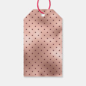 Marsala en Rose Goud Bloemmotief Cadeaulabel (Achterkant)