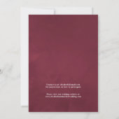 Marsala en Rose Goud Bloemrijke Virtuele Trouwdag Kaart (Achterkant)
