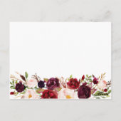 Marsala en roze Bloemen Datum Nacht Ideeën Kaarten (Achterkant)