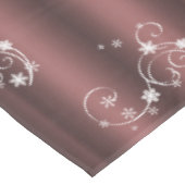Marsala en White Swirls Kerstmis Tafelkleed (Gekanteld)