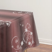 Marsala en White Swirls Kerstmis Tafelkleed (Voorbeeld)