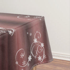 Marsala en White Swirls Kerstmis Tafelkleed