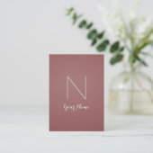Marsala Fancy Stunning en Monogrammed Visitekaartje (Staand voorkant)