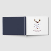 Marsala Floral Antlers marinemacht Blue Fall Weddi Gastenboek (Volledig)