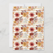 Marsala Floral Baby shower Uitnodiging (Achterkant)