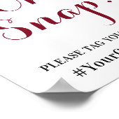 Marsala Floral Custom Instagram Hashtag Poster (Hoek)