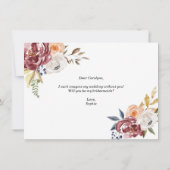 Marsala Floral Geometric zal je mijn Bridesmaid zi (Achterkant)