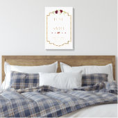 Marsala Floral Gold Herfst Love is Sweet Sign Canvas Afdruk (Insitu (Slaapkamer))