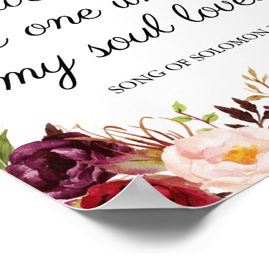 Marsala Floral... ik heb één van mijn sol geliefde Poster (Hoek)