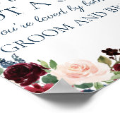 Marsala Floral Pick a Seat Not Side Sign Poster (Hoek)