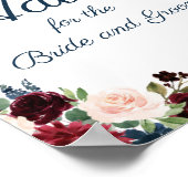 Marsala Floral Wedding Advice Poster (Hoek)