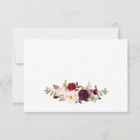 Marsala Floral Wedding Bedankt 2-Side3 (Achterkant)